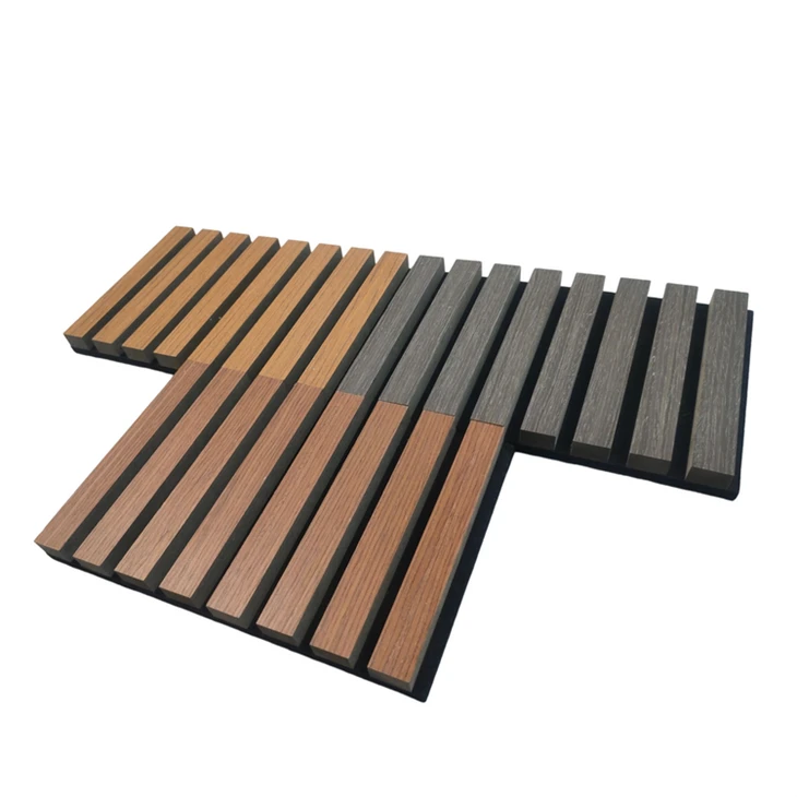 Custom Wooden Slats Soundproof Panels Interior Wood Veneer Acoustic Panels Curved Panels