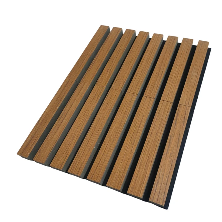 Custom Wooden Slats Soundproof Panels Interior Wood Veneer Acoustic Panels Curved Panels